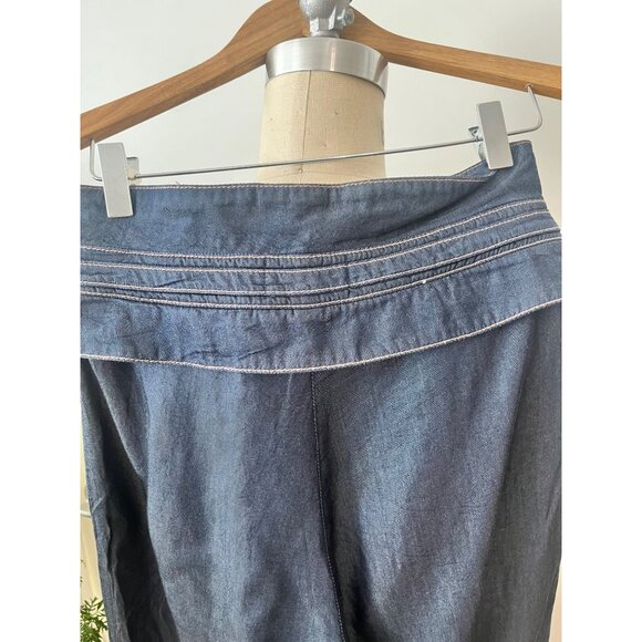 PINKFILOSOFY Wide Leg Belted Tencel Jeans Size Small - Picture 4 of 8